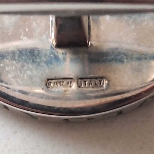Bvlgari sterling silver and blue stone cufflinks