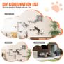 Wall Mounted Cat Shelves Tree with Jump Boards Hammock Sofa Grip Set of 6 Image 3