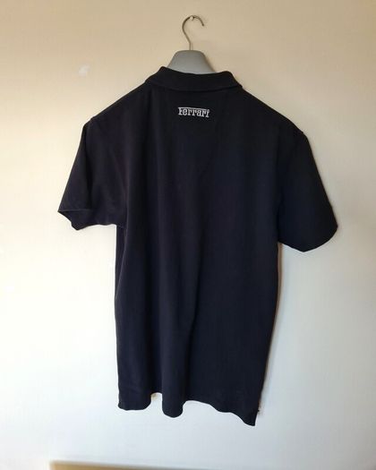 Vintage 1999 ferrari polo shirt Size xl ptp 23" black cotton In excellent condition