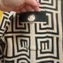 Shein beige and black design cardigan with gold buttons Image 3