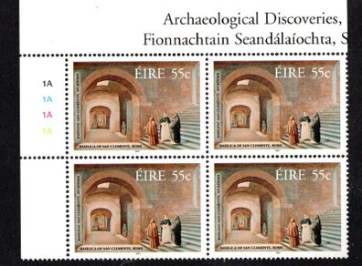 2007 Ireland 150th Anniversary of Archaeological Discoveries (J.Mullooly/San Clemente Basilica) Plate Block 1A1A1A1A Mint Never Hinged (MNH)