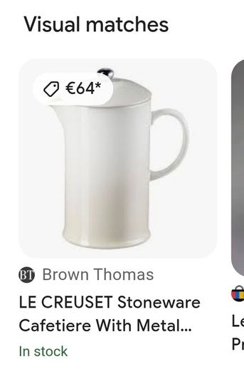 le creuset French press and heart ramekin