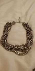 Black And Silver metallic Necklace