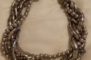 Black And Silver metallic Necklace