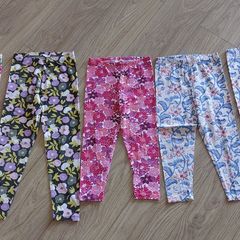 Five brand new 3/4 leggins - size 8/9 years