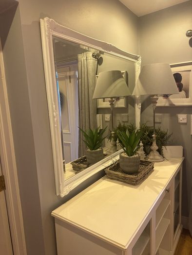 Stunning white mirror