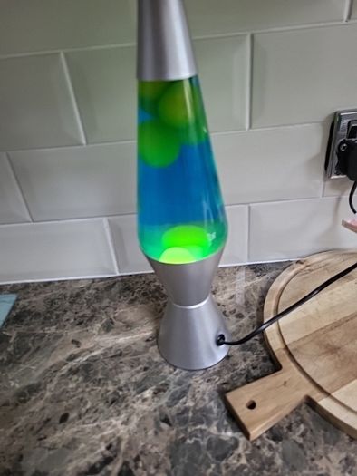 Lava lamp green and blue