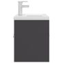 Sink Cabinet with Built-in Basin Grey Chipboard Image 6