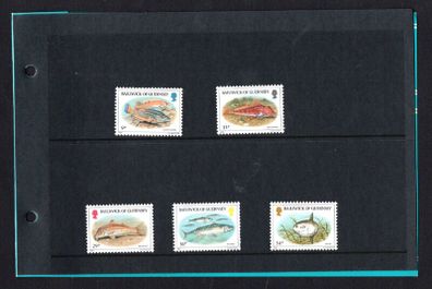 1985 Guernsey Fish Commemorative Stamps Presentation Pack