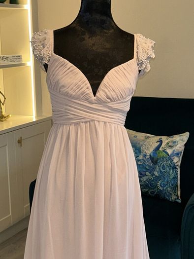 Ladies Blush Pink Bridesmaid Maternity Dress / Special Occasion Dress from Little Mistress. Size UK 8 / EU 36
