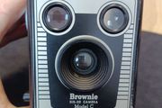 Vintage Kodak Brownie Six-20 Model C Camera with case - 1950s