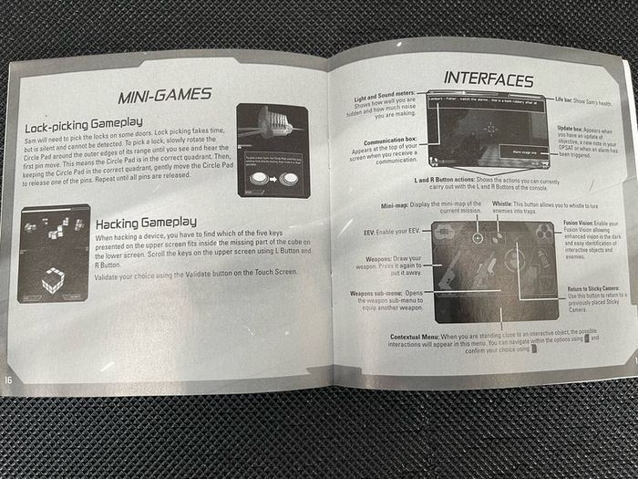 Splinter Cell 3D Manual / Instructions (no game)