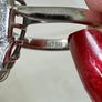 18k white gold Jade Ring with diamonds Image 5