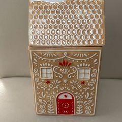 M&S gingerbread house ceramic cookie jar (empty)