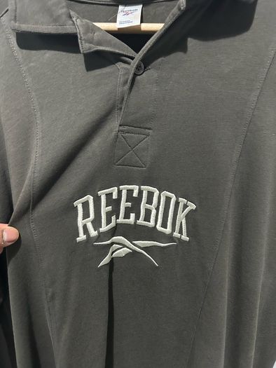 Reebok Grey Long Sleeve Polo