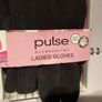 New in box black cotton gloves with leather bow detailing Image 3
