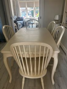 Authentic Laura Ashley cream table & chairs