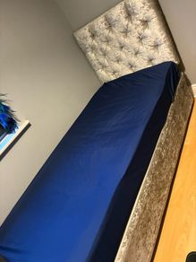 bed base and headboard only