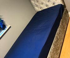 bed base and headboard only