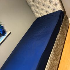 bed base and headboard only
