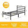 Single Bed Frames with Headboard 3ft Black Metal Small Single Bed Frame with Storage for Adult Teenagers Heavy Duty Non-Slip with Steel Slats No Box Spring Needed Image 8