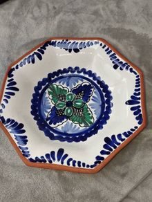 Vintage Terra Cotta Pedestal bowl