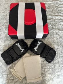 MMA punch gloves and target for kids