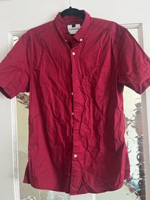 Red short sleeve shirt topman size large