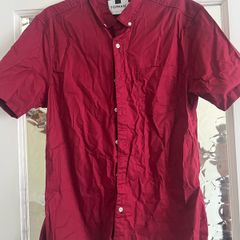 Red short sleeve shirt topman size large