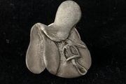 Vintage Dean Griff Pewter Equestrian Saddle Pin 1997