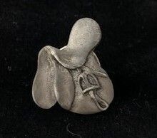 Vintage Dean Griff Pewter Equestrian Saddle Pin 1997