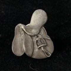 Vintage Dean Griff Pewter Equestrian Saddle Pin 1997