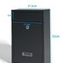 Boxes Wall Mounted Waterproof, Steel Mail Box with 2 Keys, Lockable Weatherproof Large Letter Lostal Boxes for Outside or Door Image 3