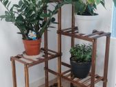 Plant Corner Stand 6 Tier Wood Shelf Indoor Outdoor Garden Patio Displaying Shelves Rack for Flowers Succulents Planter Pots