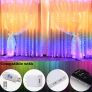 Curtain Fairy Waterproof Curtain Lights USB Fairy String Lights 3Mx2.8M, LED Window Lights, Remote Control, 280LED RGB Curtain Light for Bedroom Outdoor Indoor Christmas Decoration Image 3
