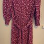 F&F Bright Hot Pink and Red Floral Ditsy Long Swing Midi Dress Image 3