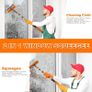7.2m Telescopic Window Cleaner, Professional Window Cleaning Equipment with Extendable Window Cleaning Pole and 25cm Window Squeegee, Long Reach Window Cleaner Tool for Outdoor/Indoor Use Image 6