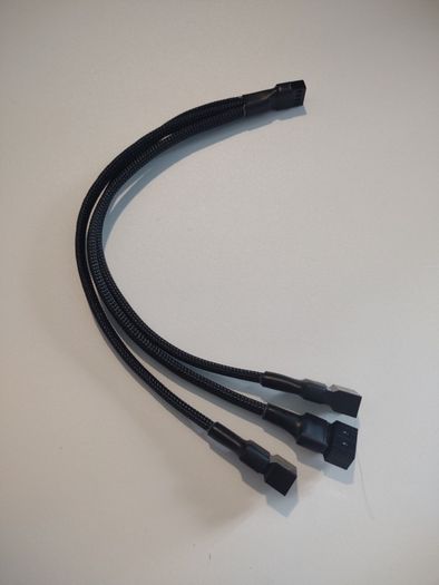 4-pins 4pins 1 to 3 Way PWM Fan Splitter Cable, Cooled 1 to 3 Way Tap Sleeve Extension Braided Cable Extension Cable Free viewing