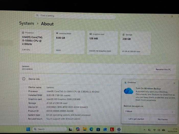 Lenovo ThinkPad X250 i5-5300U 8GB Ram 256GB