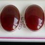 Vintage Sterling Silver 925 Carnelian Link Bracelet with Toggle Clasp L-8,5"  51,28g Image 4