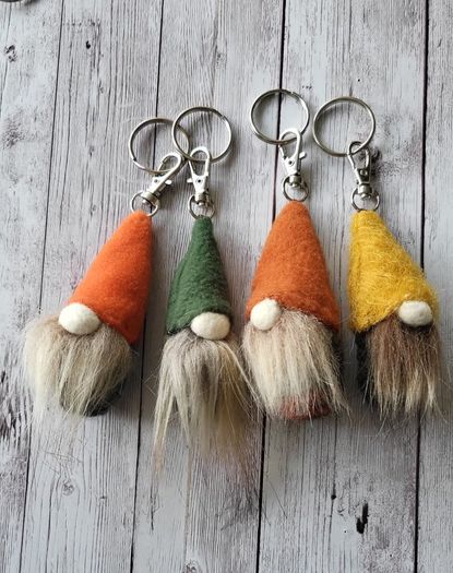 Handmade Gnomes. Autumn decoration. Key rings pumpkin or  Gnome.
