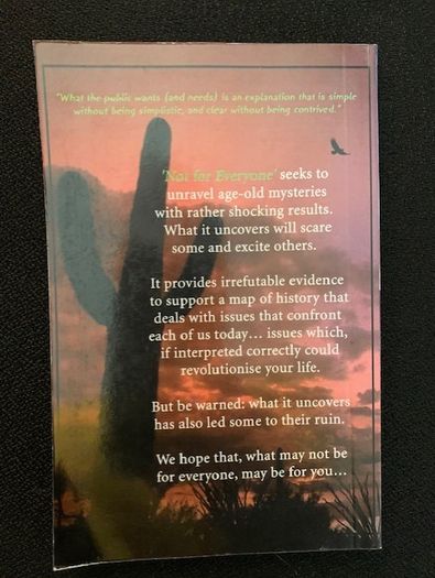 Book: Not for everyone by anonymous