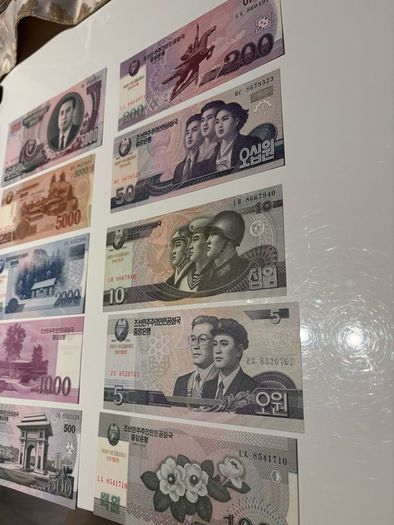 10pcs N.Korea 2002-2013 Won  UNC Banknotes Rare , Hard To Get