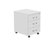 main image for ad NEW White Three Drawer Lockable Mobile Pedestal