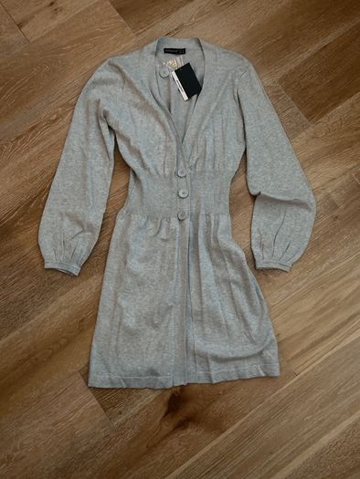 Brand New Ladies Grey Long Cardigan Size 10