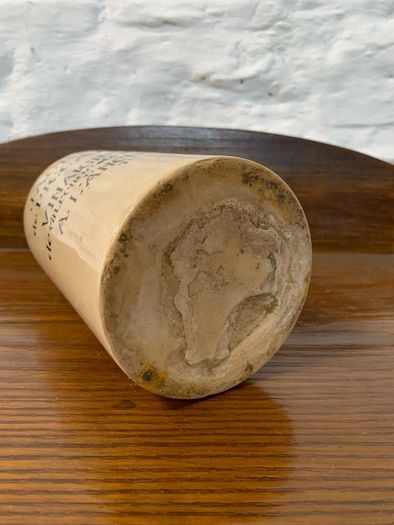Vintage French Vinegar Stoneware Bornier Bottle.