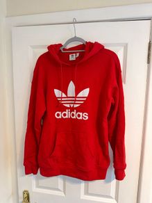 Adidas Originals Women's Red Hoodie - Size UK 8