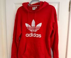 Adidas Originals Women's Red Hoodie - Size UK 8