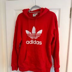 Adidas Originals Women's Red Hoodie - Size UK 8