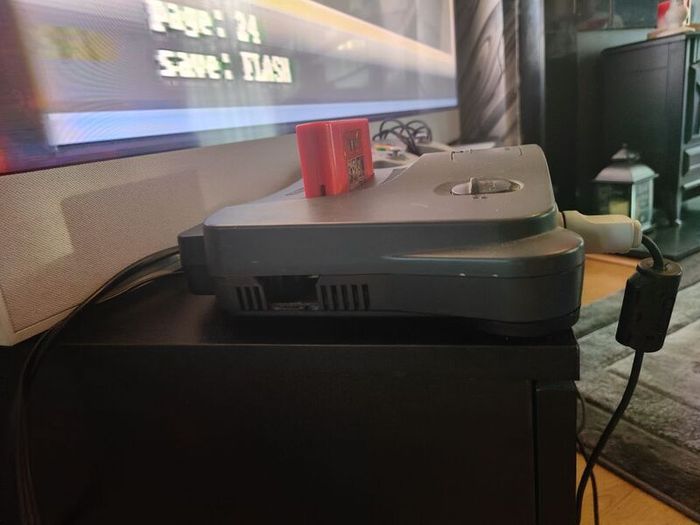 Nintendo 64 with hacked game
